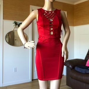 Charlotte Russe red sleeveless dress.